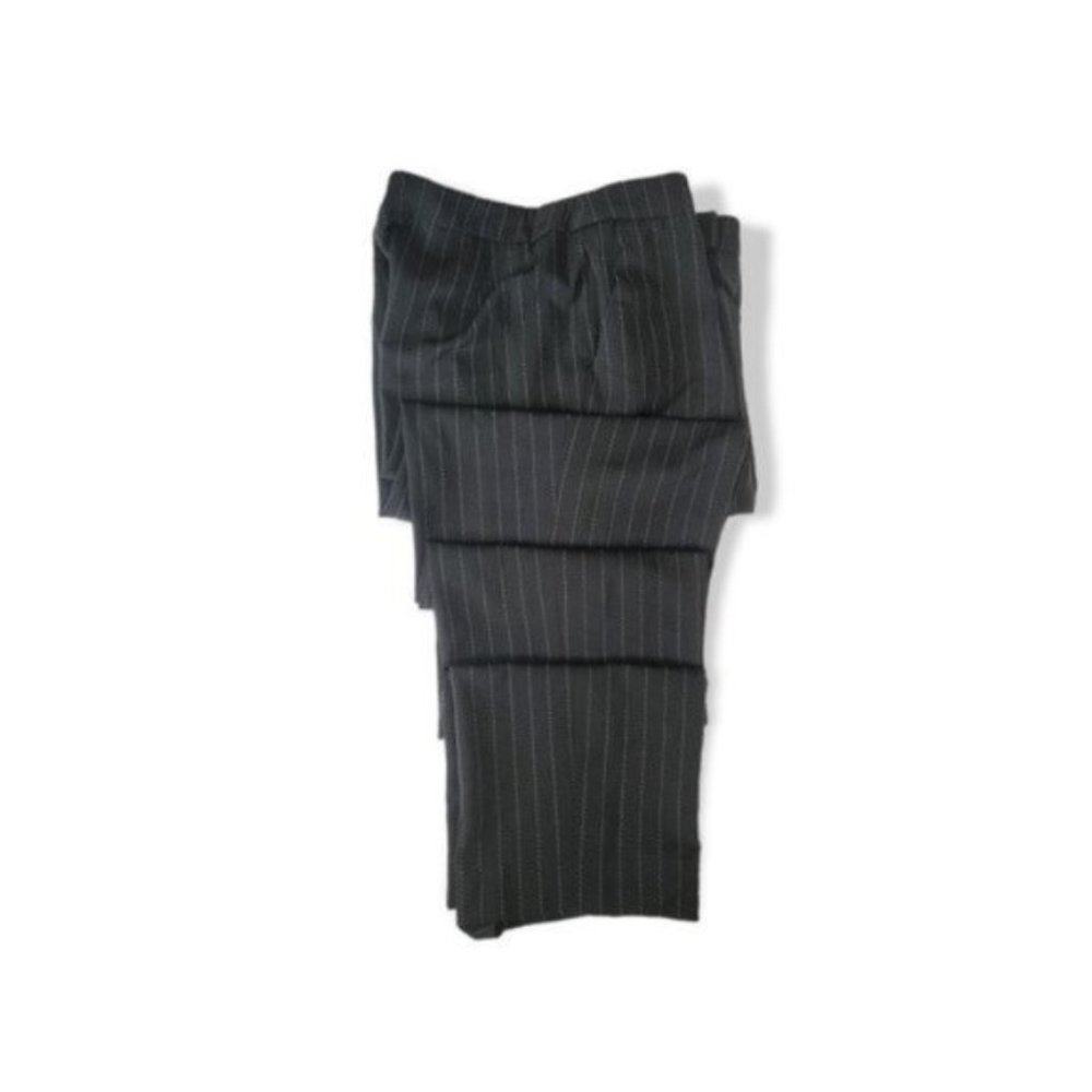 JM Studio By John Meyer Women's Black Comfort Pinstripe Slacks Pant Size 10